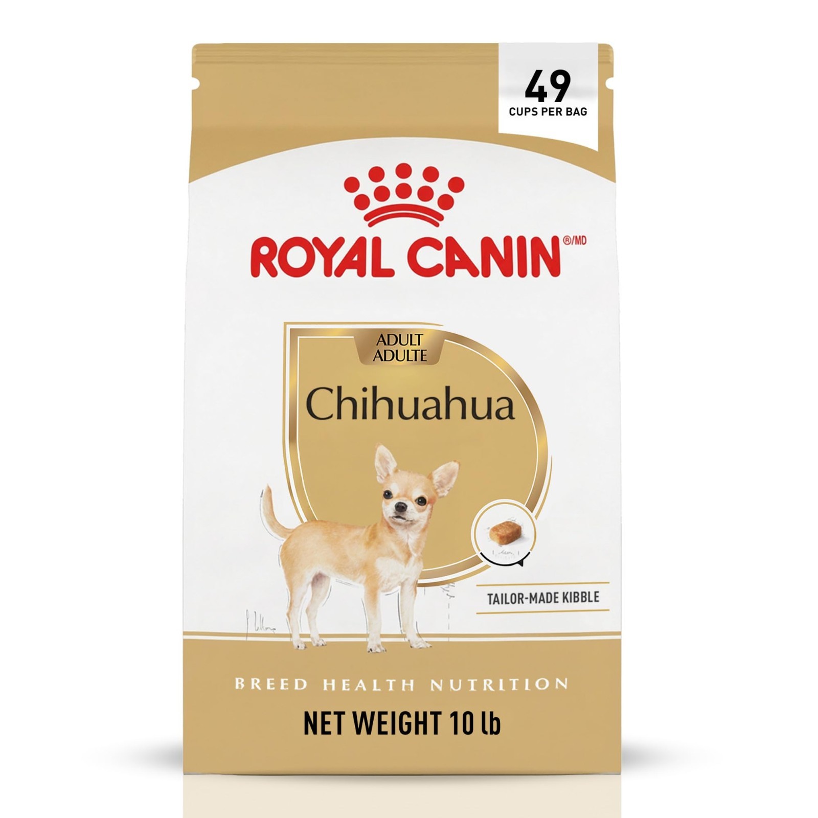Royal Canin Chihuahua Adult Breed Specific Dry Dog Food, 10 Pounds. Bag