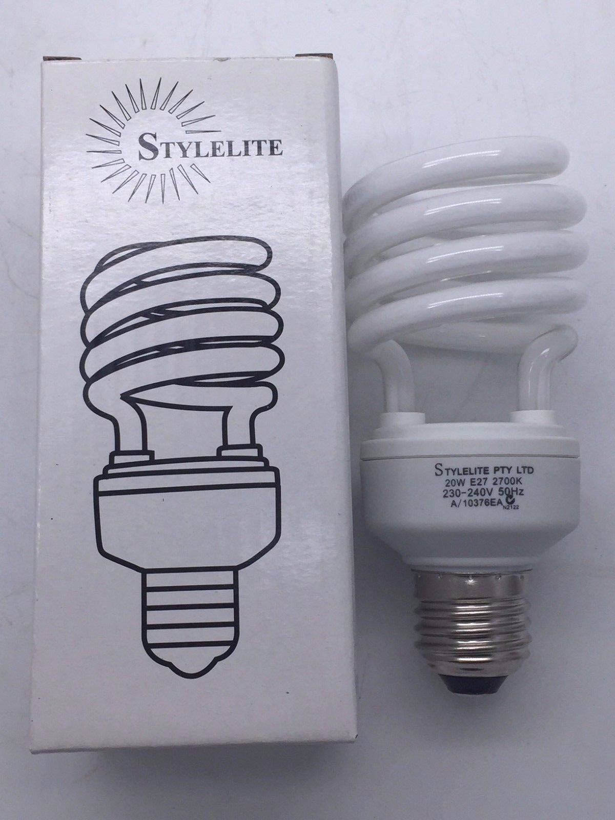 STYELITE STY420WWES Spiral Globe 20W 2700K E27 230-240V Lamp Warm White x4