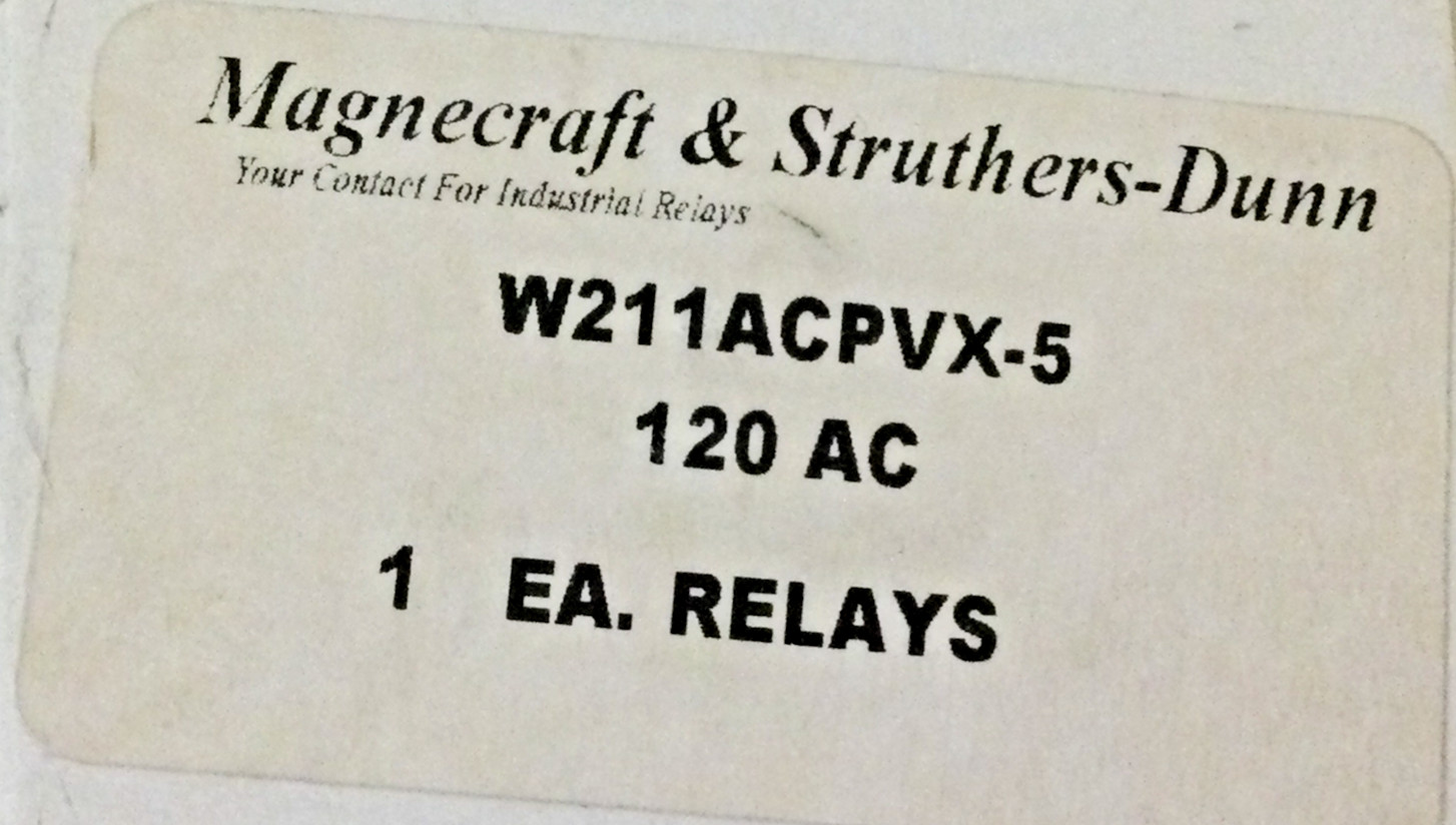 NEW, MAGNECRAFT W211ACPVX-5 120VAC TIME DELAY RELAY, FREE SHIPPING