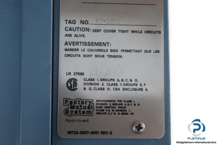 ROSEMOUNT 8722 RA24M5C1 MAGNETIC FLOW METER_FT-1201_max. 4 … 20 mA_10000 Pulse/s