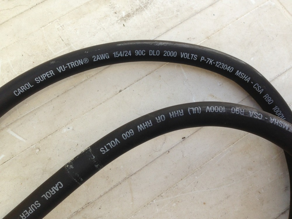 Cable Premade With Lug Ends Stranded Tinned Copper Wire 2 AWG Lot Of 2, 24″ Legh