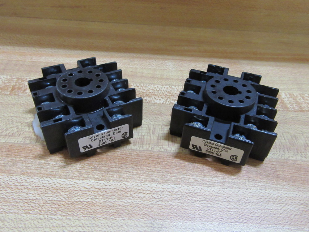 Custom Connector 0T11-PC Relay Socket OT11-PC (Pack of 2)