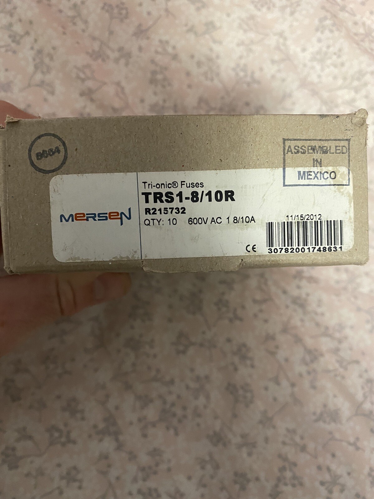 MERSEN TRS1-8/10R Fuse,Class RK5,1-8/10A,TRS-R Series. New old stock.