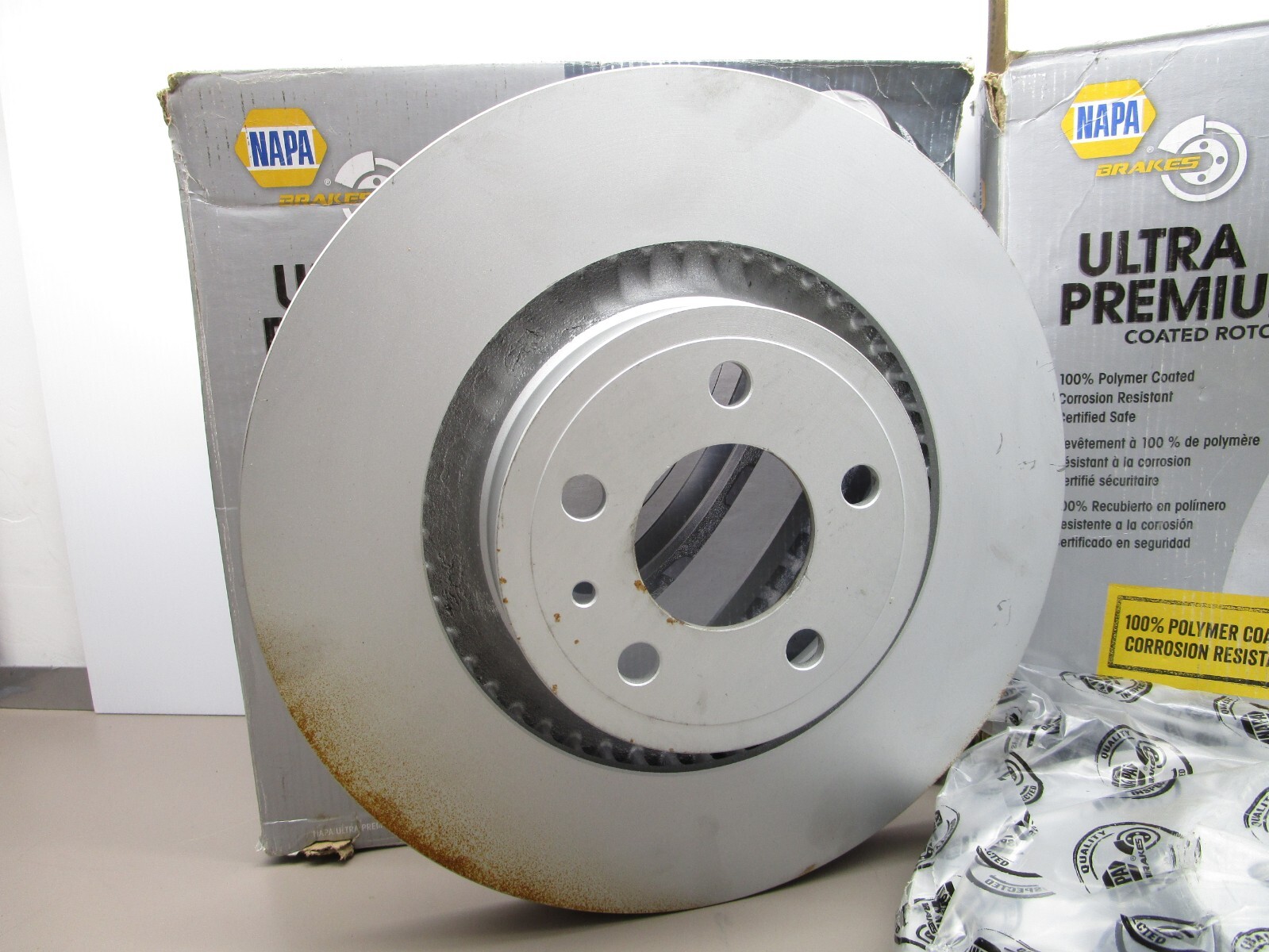 x2 Napa 881952CR Front Disc Brake Rotor Polymer Coated 2015-2020 Ford Mustang