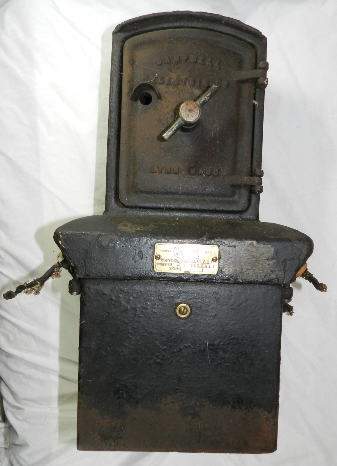 Vintage Campbell Electric Company 8 Day Time Switch in Cast Iron Case – 1913
