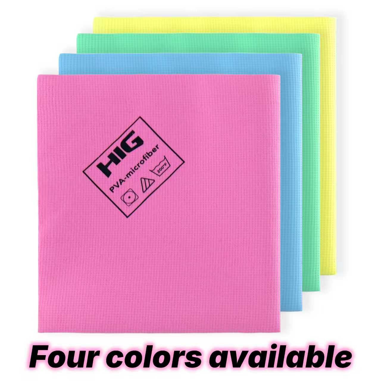 PVA Microfiber Cleaning Towels, Streak Free Shine,Ultra Absorbent, 5 Pack (pink)