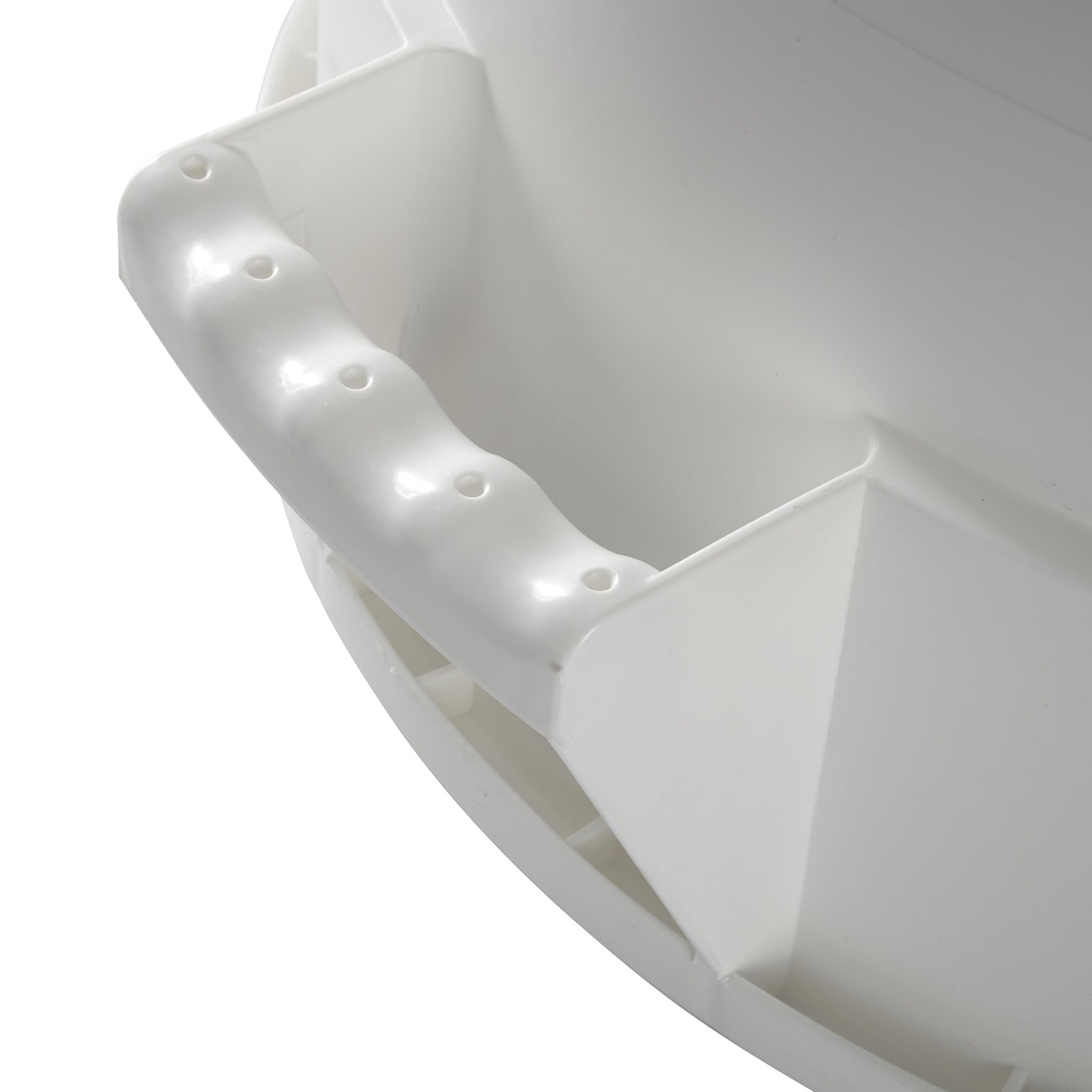 Winco Heavy-Duty Round Waste Container/Trash Can, 20 Gallon, White