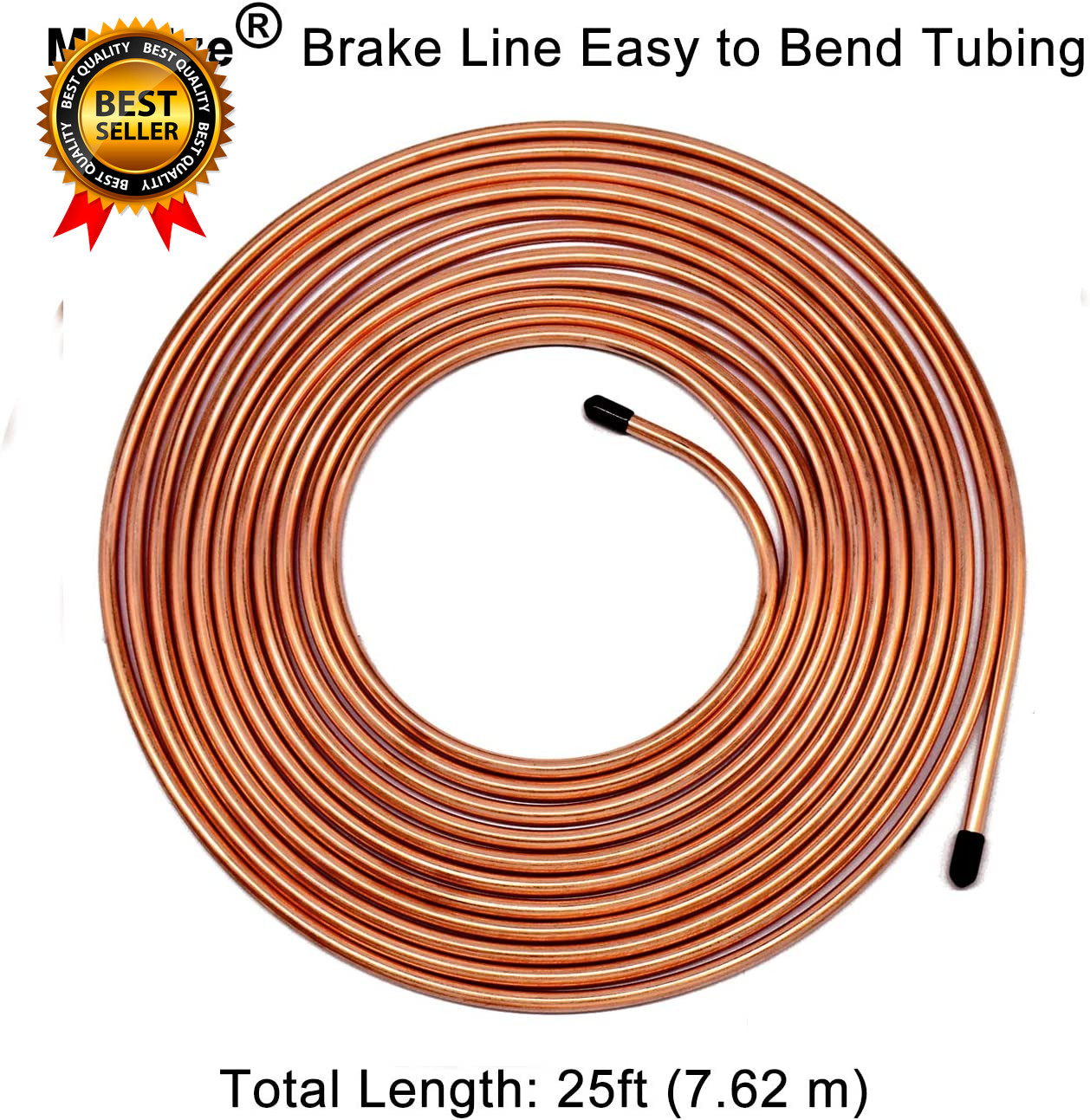 Upgraded Brake Line Tubing Kit 25 Ft. of 3/16 Copper Coated Flexible Tube Roll