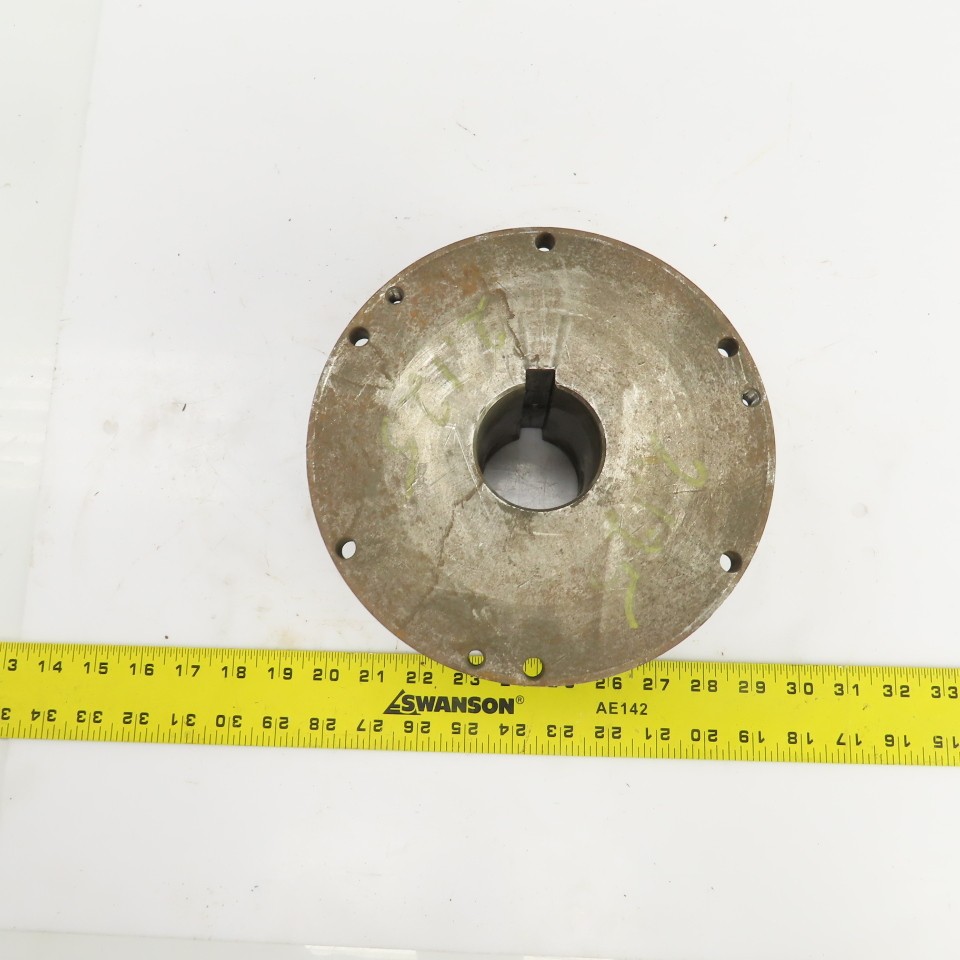 Flanged Coupling Hub Sleeve 2.125″ Shaft 7-7/8″ Flange OD 1/2″ Key