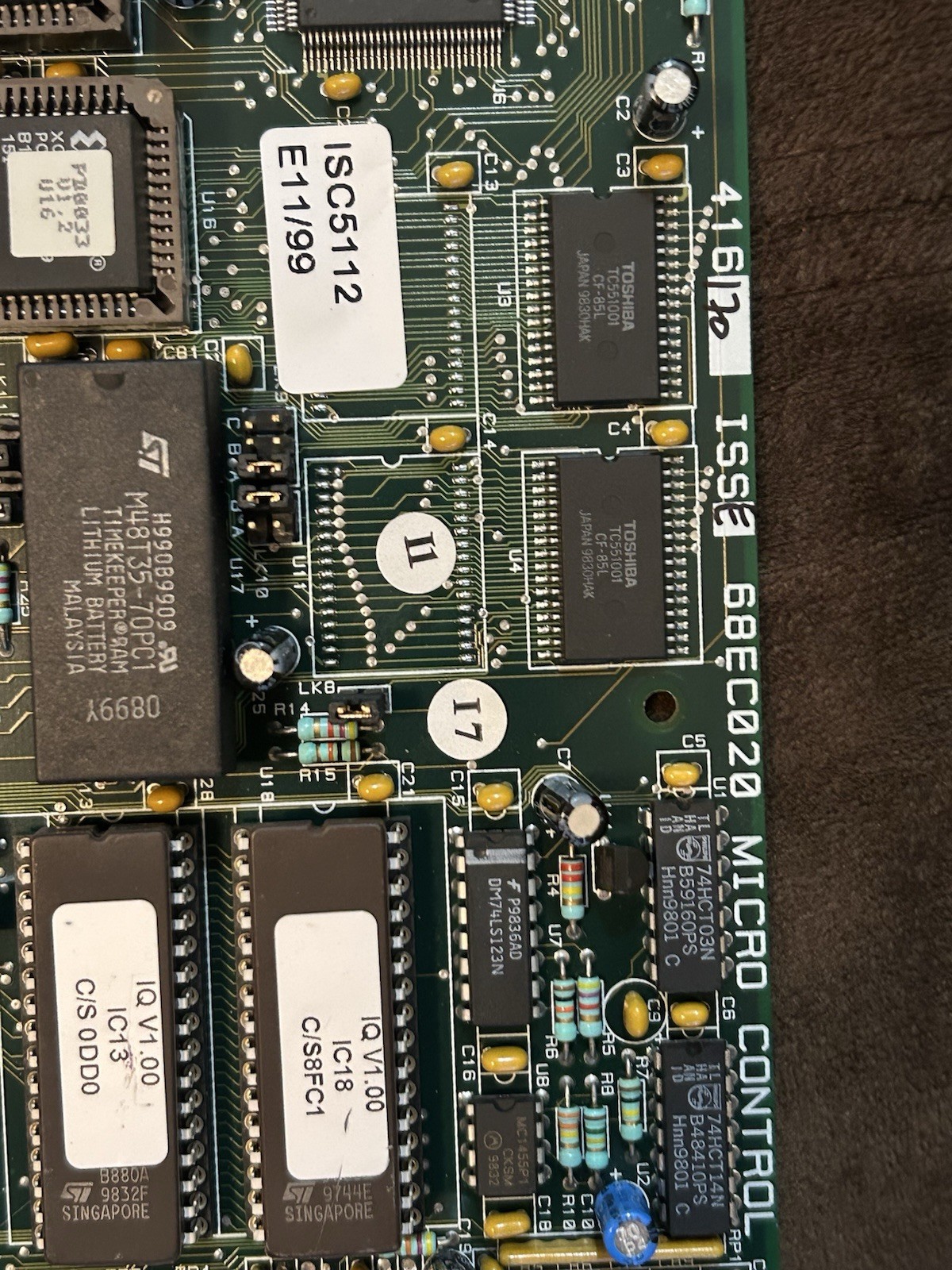 LOMA ENGINEERING 68EC020 MICRO CONTROL BOARD 416170 ISSE