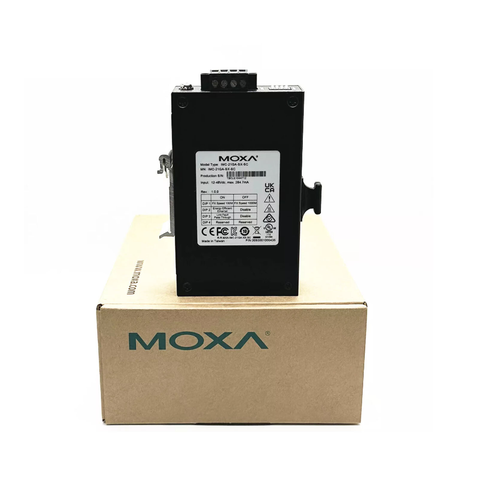 1pcs MOXA IMC-21GA-SX-SC Gigabit Multimode Transceiver SC Interface