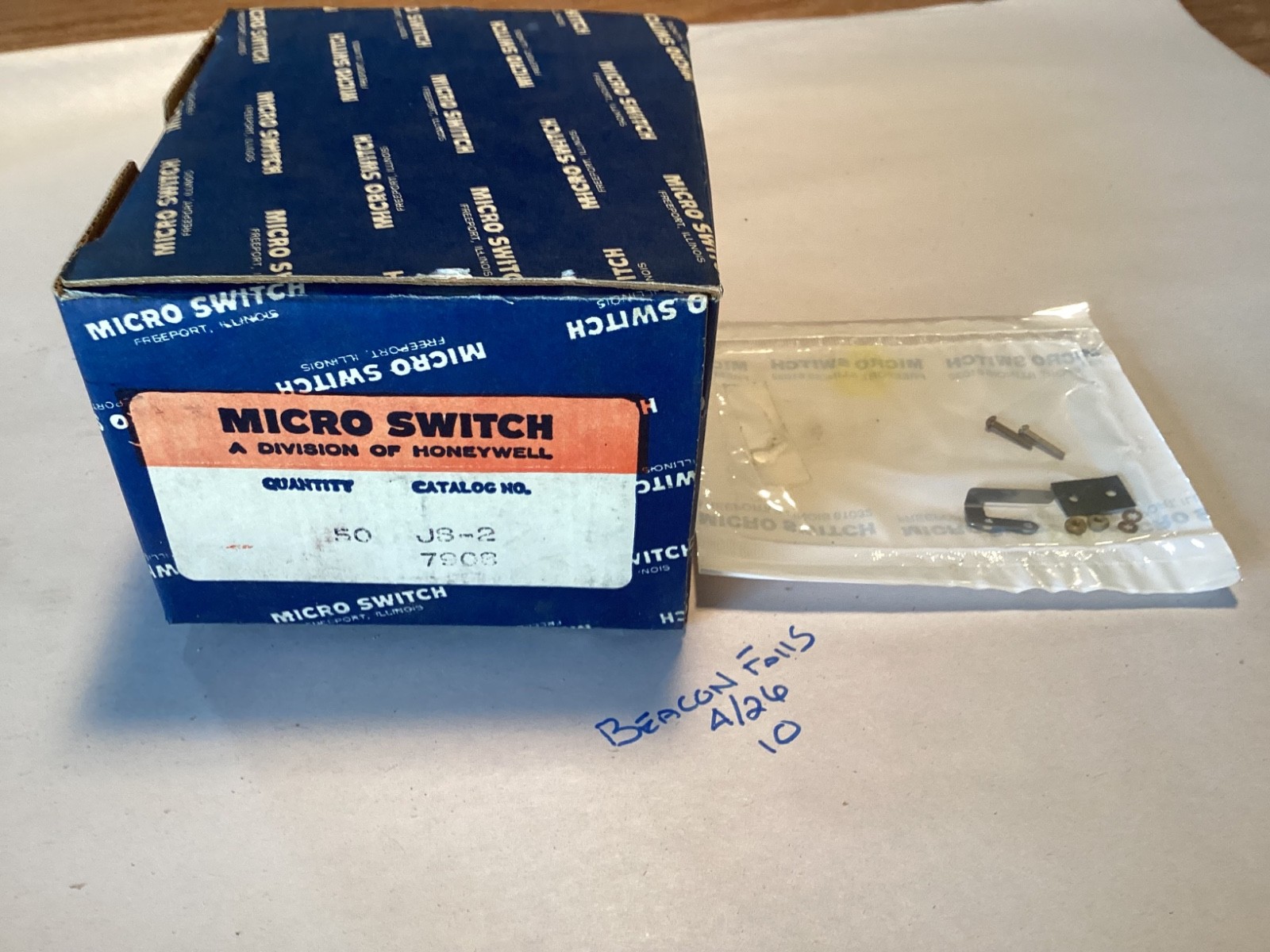 NOS Honeywell Micro Switch #JS-2 actuator lever kit