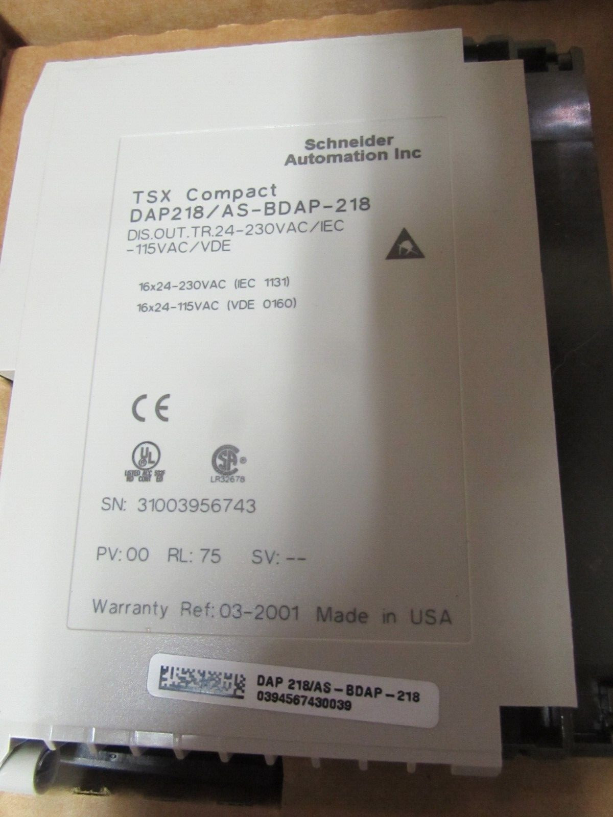 SCHNIEDER AUTOMATION DAP218/AS-BDAP-218 TSX COMPACT, NIB, MAKE OFFER!
