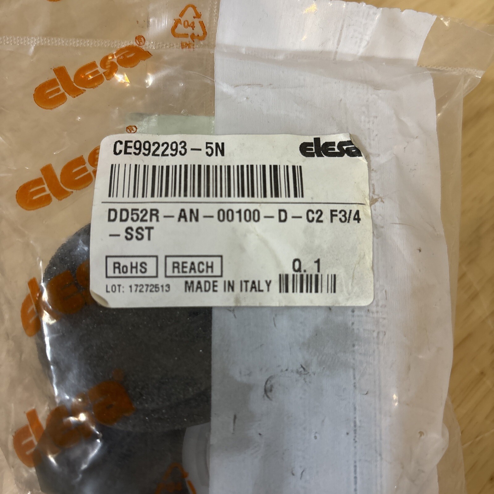 ELESA CE992293-5N – DD52R-AN-00100-D-C2 F3/4-SST Sealed Factory Bag