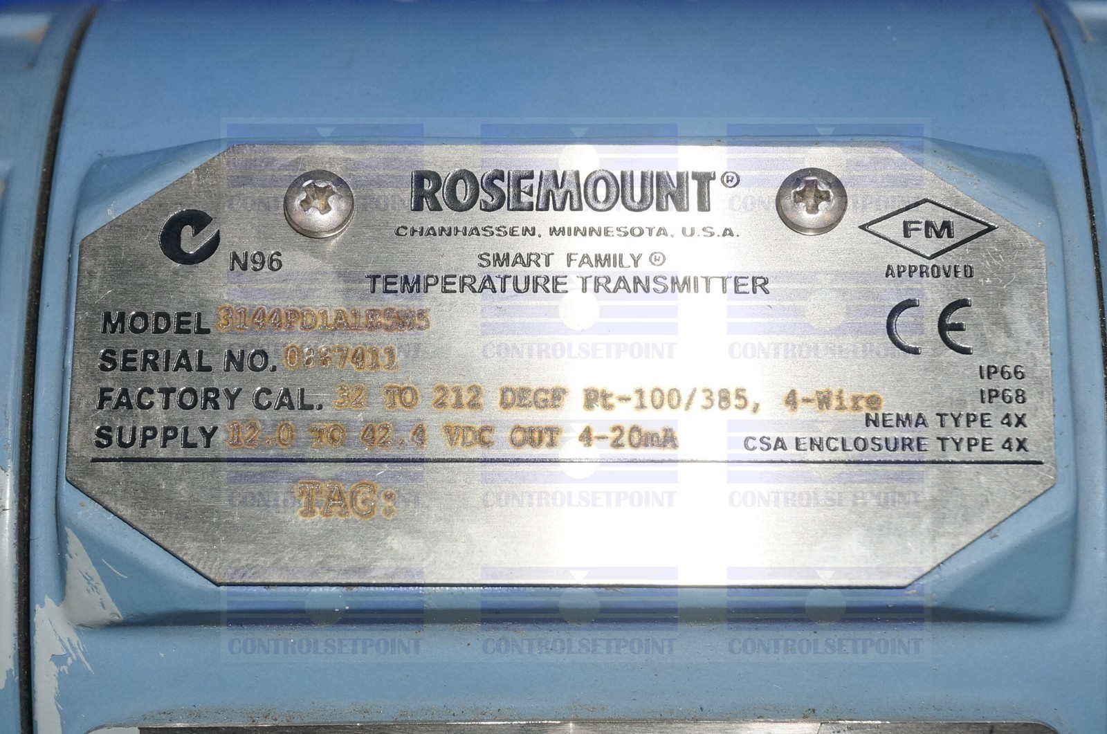 EMERSON ROSEMOUNT 3144PD1A1E5M5 TEMP TRANS 3144 PD1 ID87411