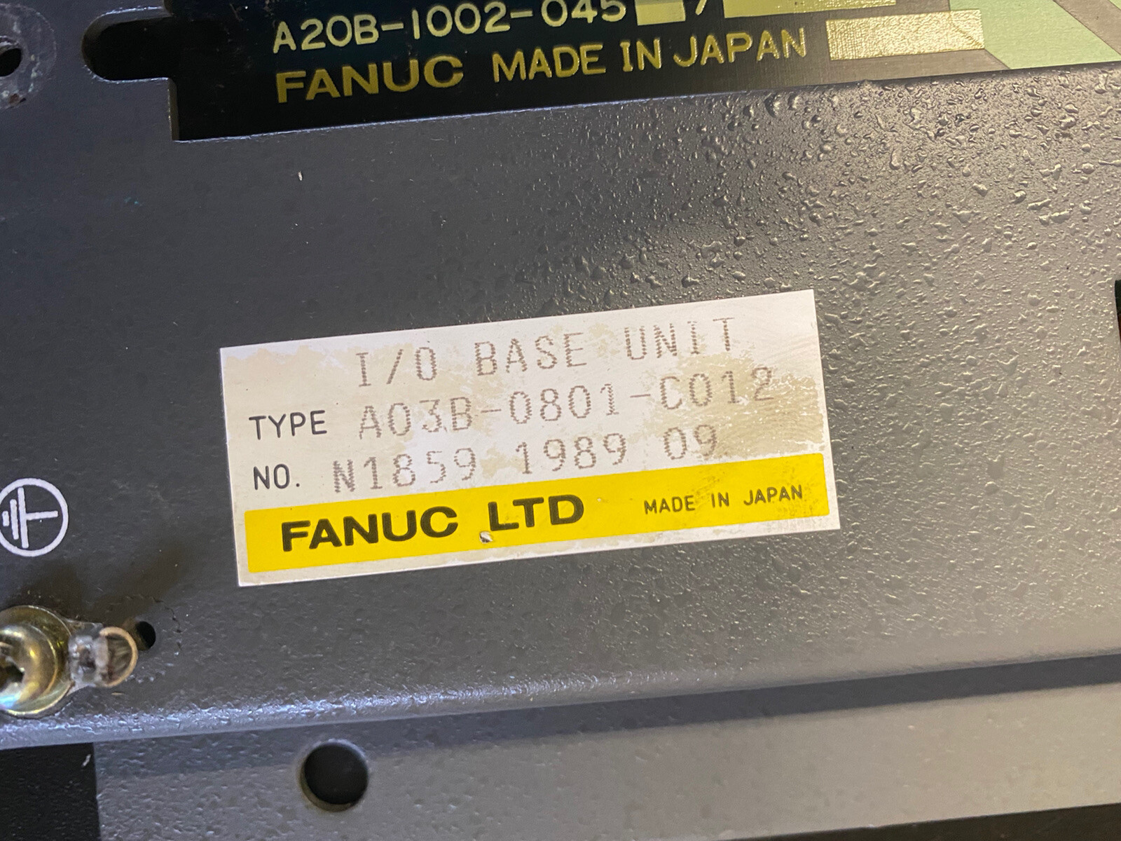 Fanuc Ltd A03B-0801-C012 I/O Base Unit A20B-1002-045