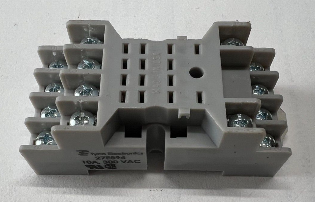 TYCO ELECTRONICS 27E894 4PDT relay socket 300VAC 10A