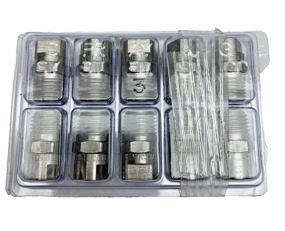 Lot Of 10, Spraying Systems H1/4U-SS9530 Stainless Steel Flat Fan VeeJet Nozzle