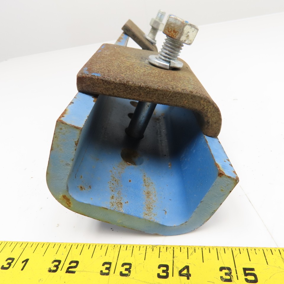Gorbel Style Under Beam Hanger Bracket 14″ x 3″ x 1-3/4″ W/ Flange Clamps
