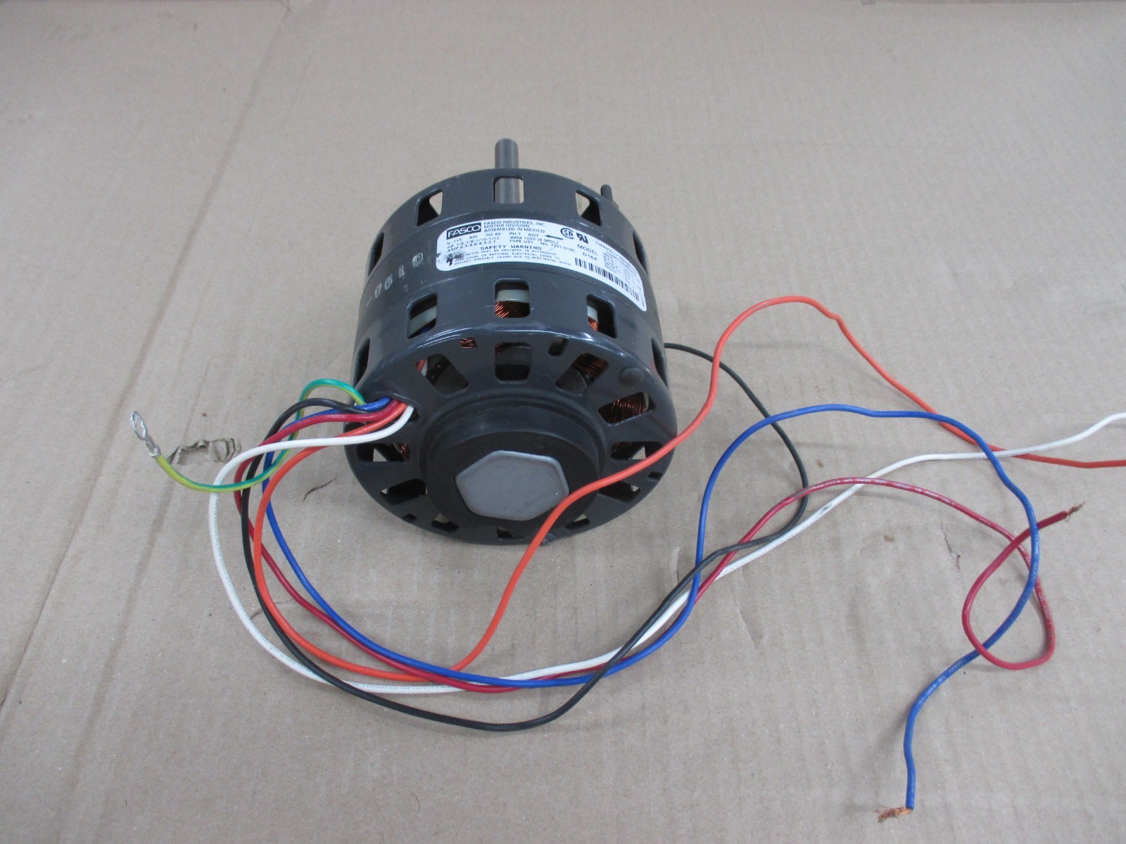 7151-0190 FASCO ELECTRIC MOTOR RPM 1050 (4SPD) HP 1/6 – 1/8 – 1/10 – 1/12 NEW