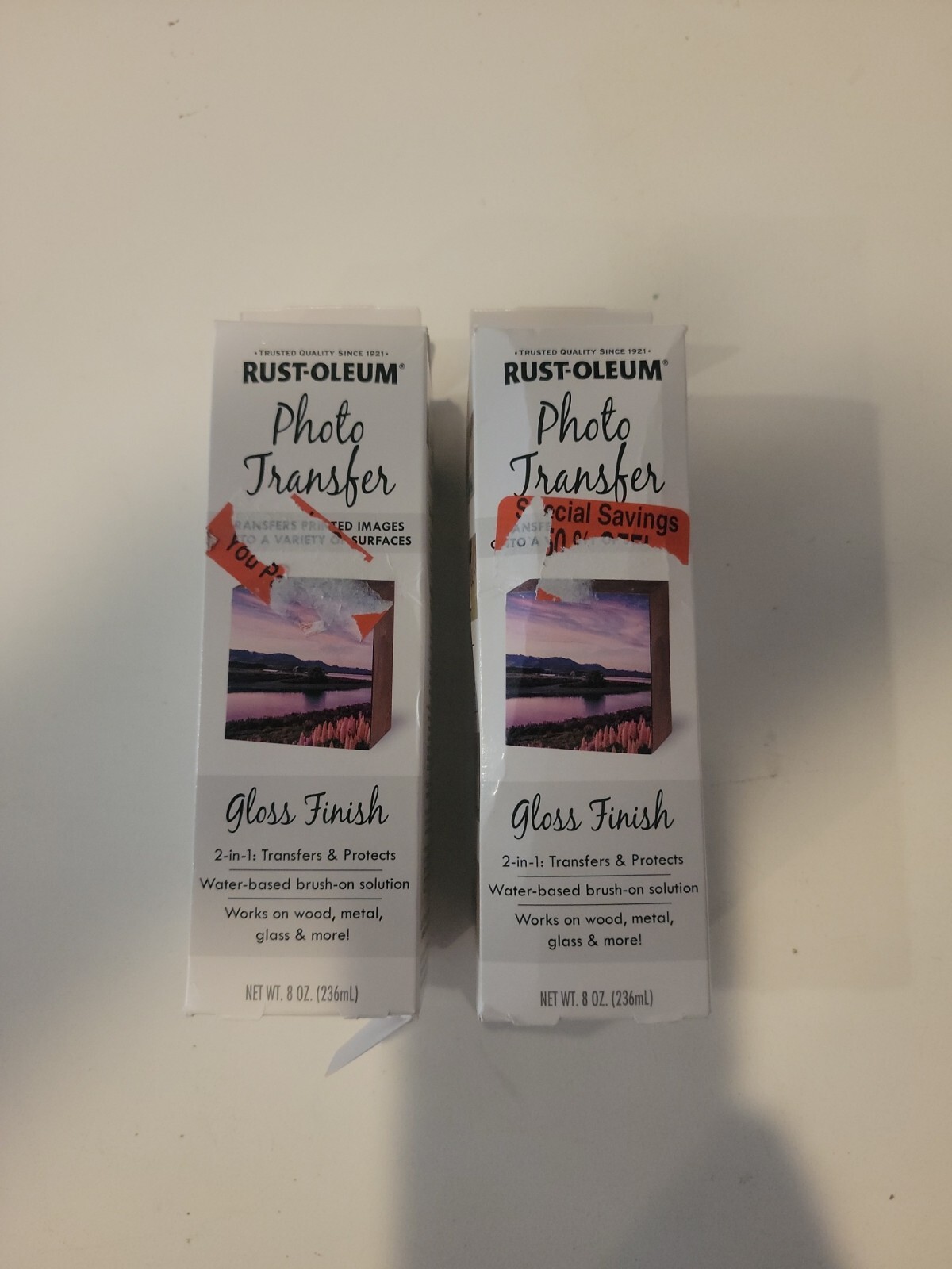NEW Rust-oleum Photo Transfer (Gloss Finish) 8 oz. Bottle (2-PACK)
