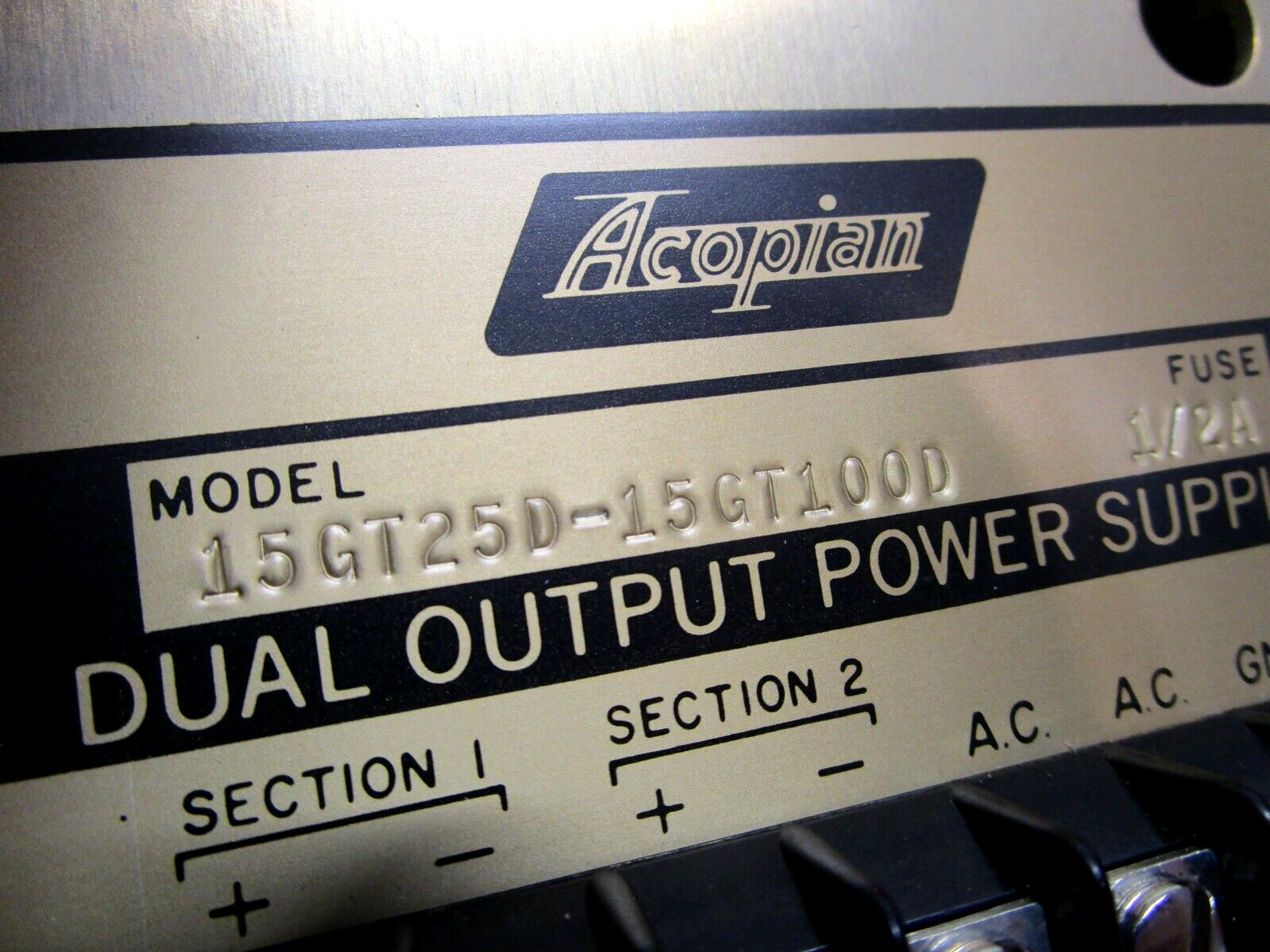 NEW ACOPIAN 15GT25D-15GT100D POWER SUPPLY