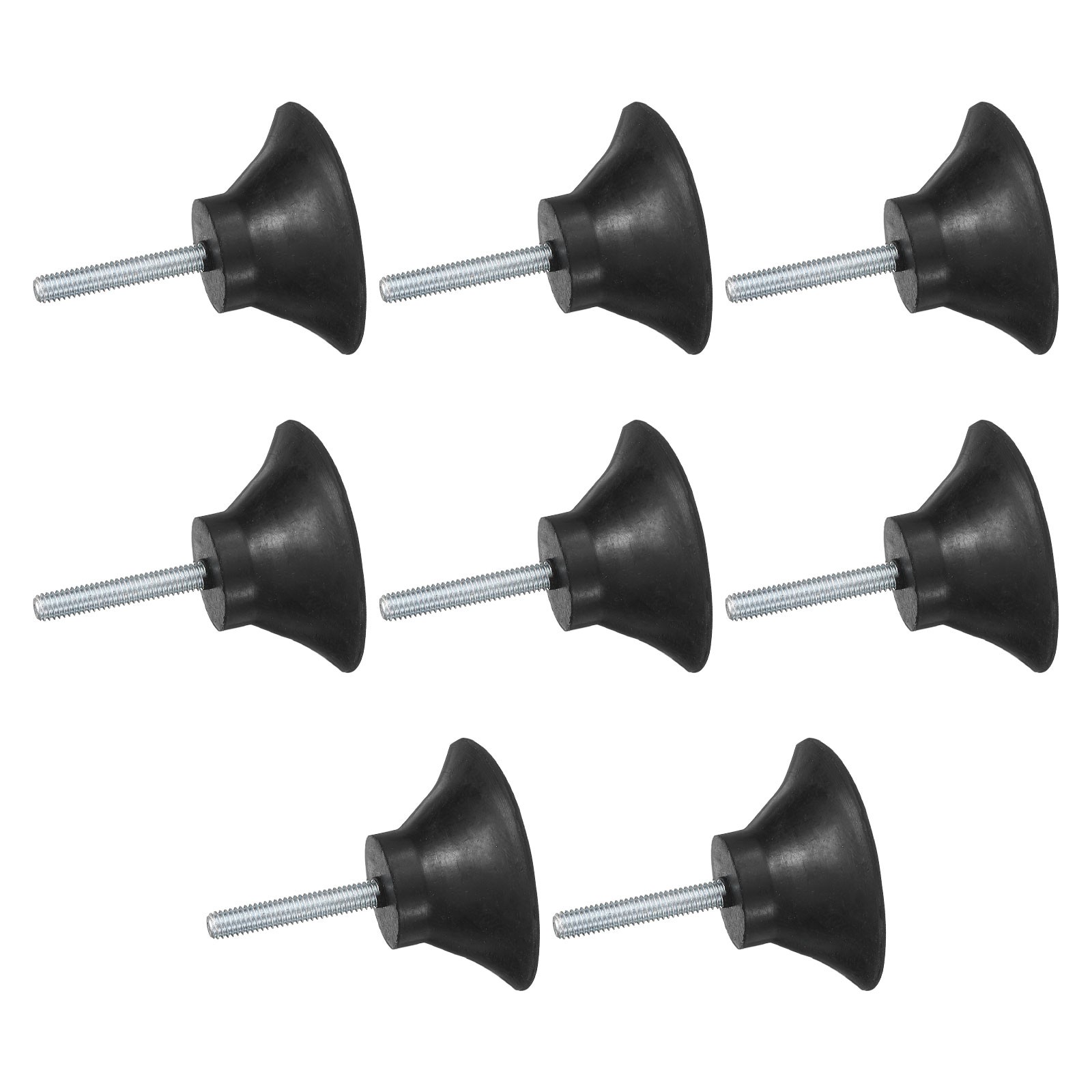 8Pcs Thread Levelling Feet, 1.97″x0.98″ with M6x35mm Studs, Black