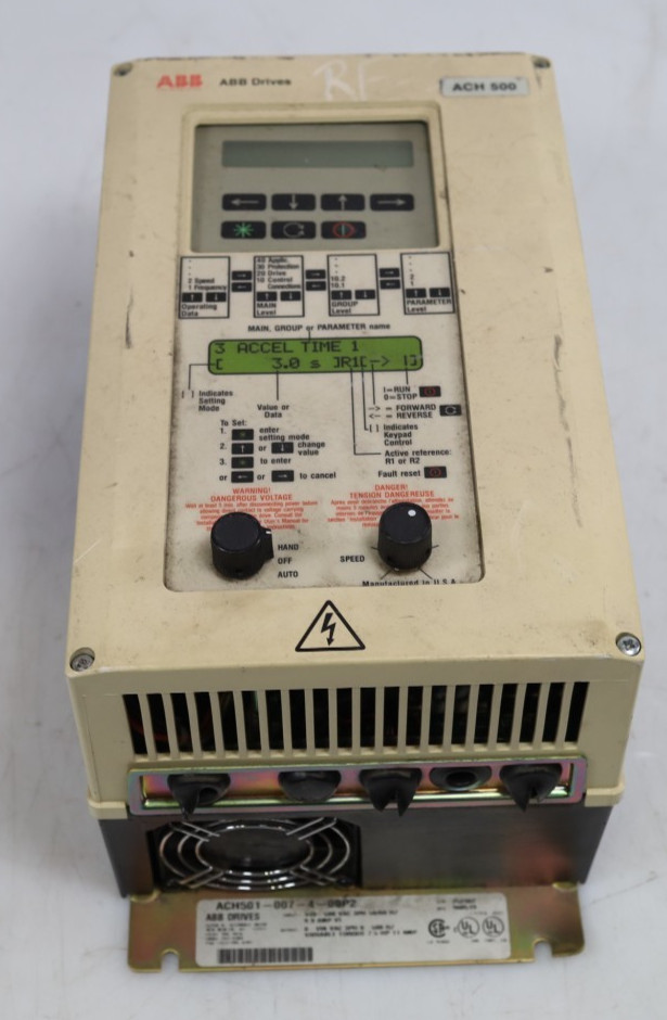 ABB ACH501-007-4-00P2 7.5HP 0-500V-AC 0-500HZ 11A AC MOTOR DRIVE D543787
