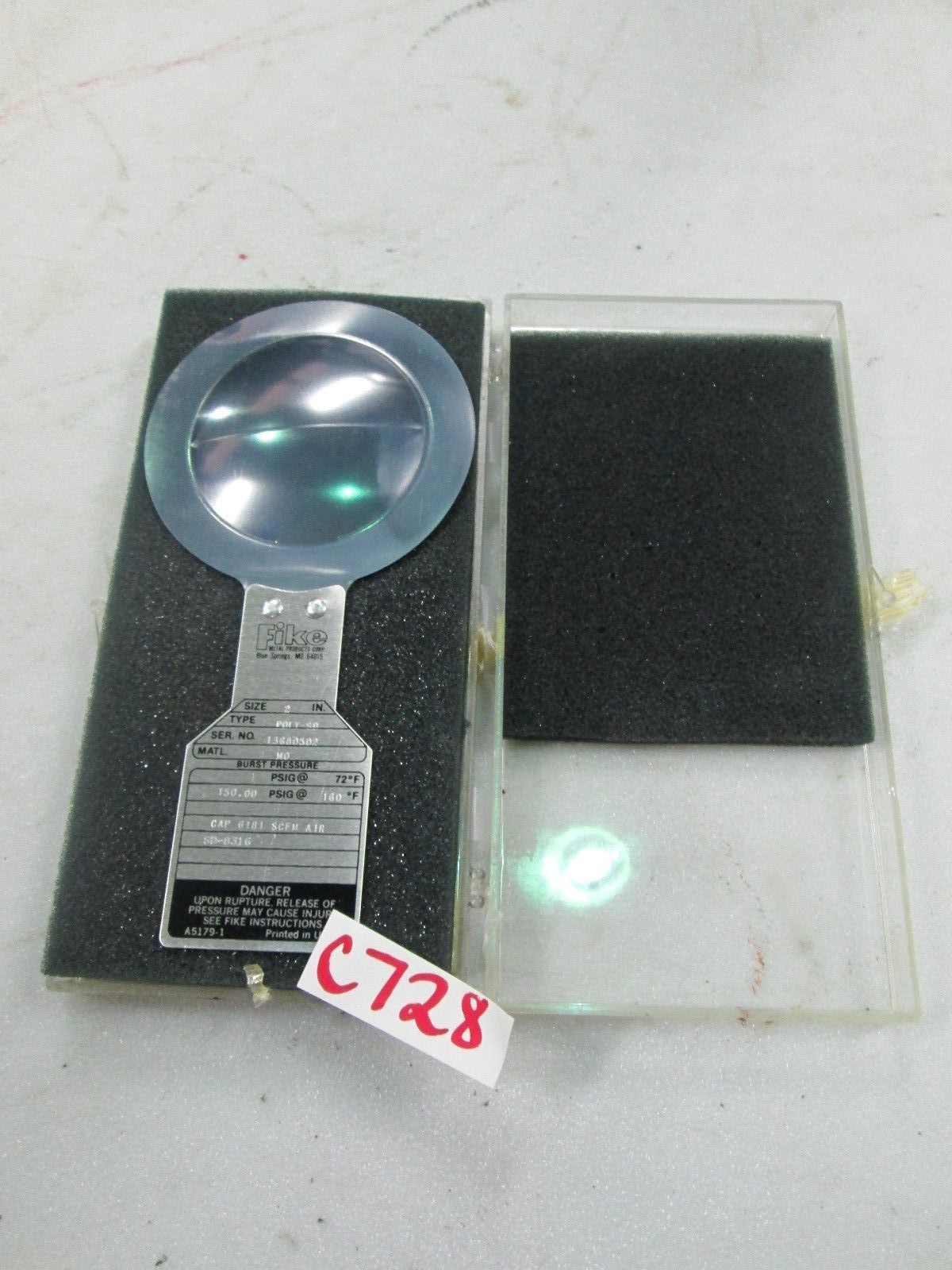Fike 2″ Rupture Disc 150.00 PSIG @ 160F Type: POLY-SD Material: MO (NIB)