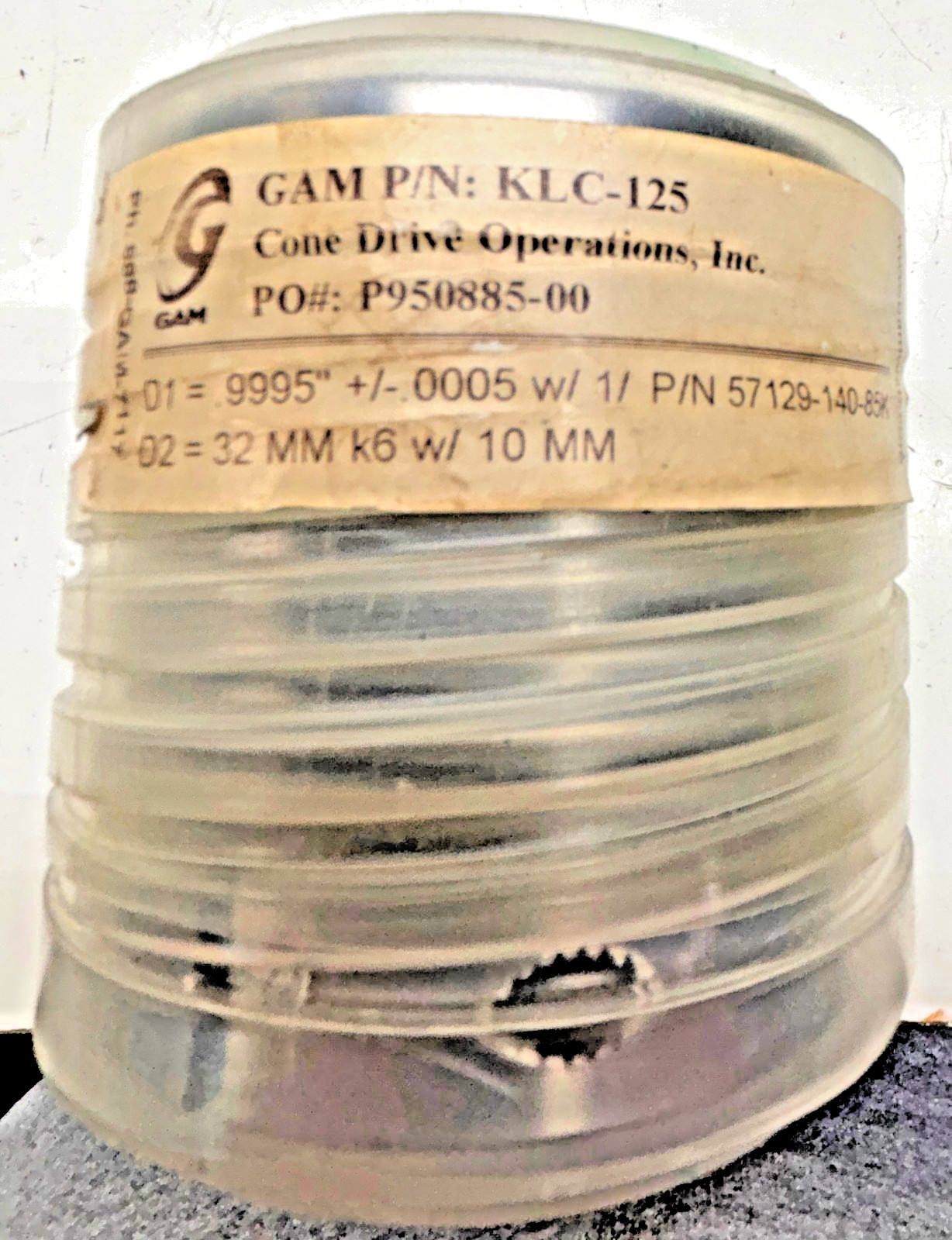 GAM KLC-125 Cone Drive KLC125 D1 .9995″ D2 32MM K6W/ 10MM NOS