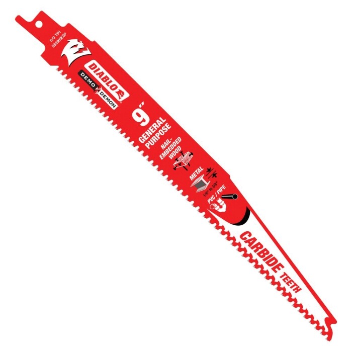 Diablo DS0909CGP10 9 in. Demo Demon Carbide General Purpose Recip (10-Pack)