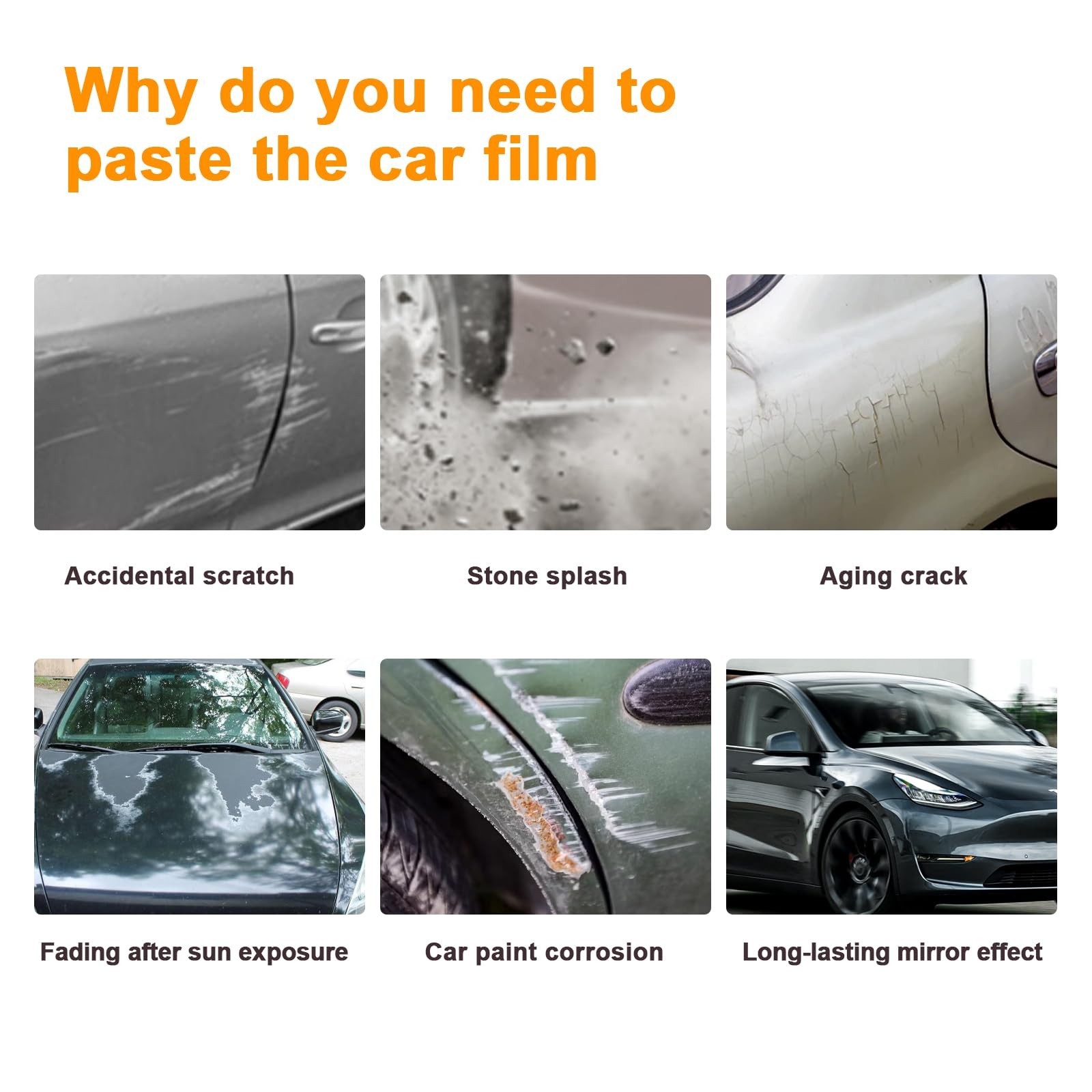 Precut Car Paint Protective Film for Tesla Model Y 2017-2025 (Not for Juniper…
