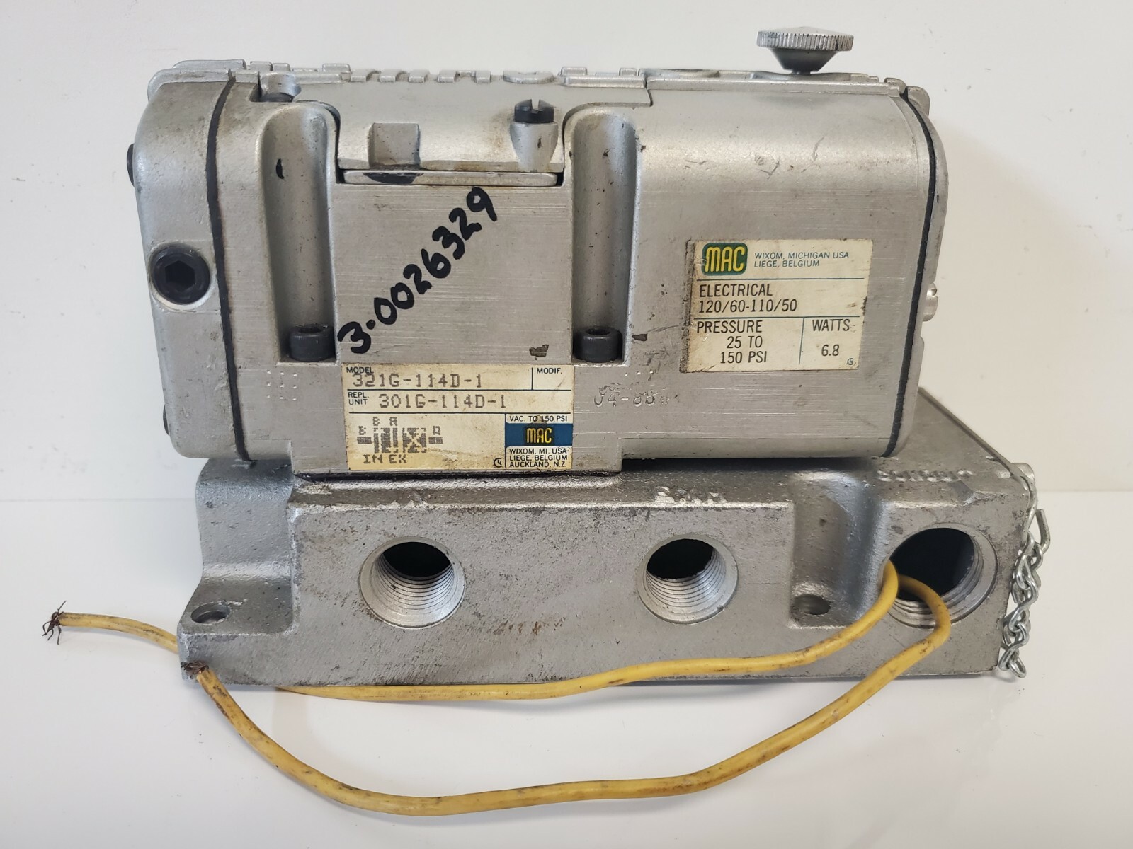 NEW OLD STOCK! MAC 110/120V SOLENOID VALVE 321G-114D-1