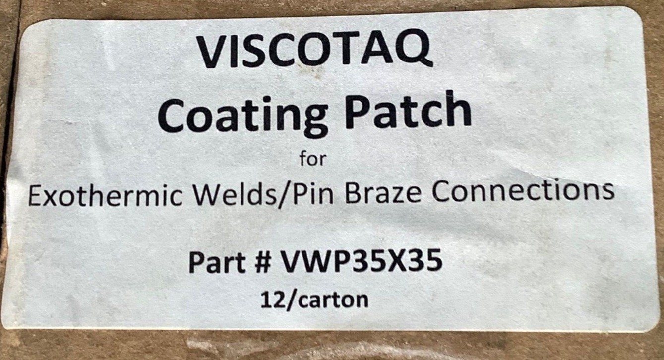 Amcorr Viscotaq Coating Patch #VWP35X35 Box Of 12 Patches 3 1/2″ X 3 1/2″