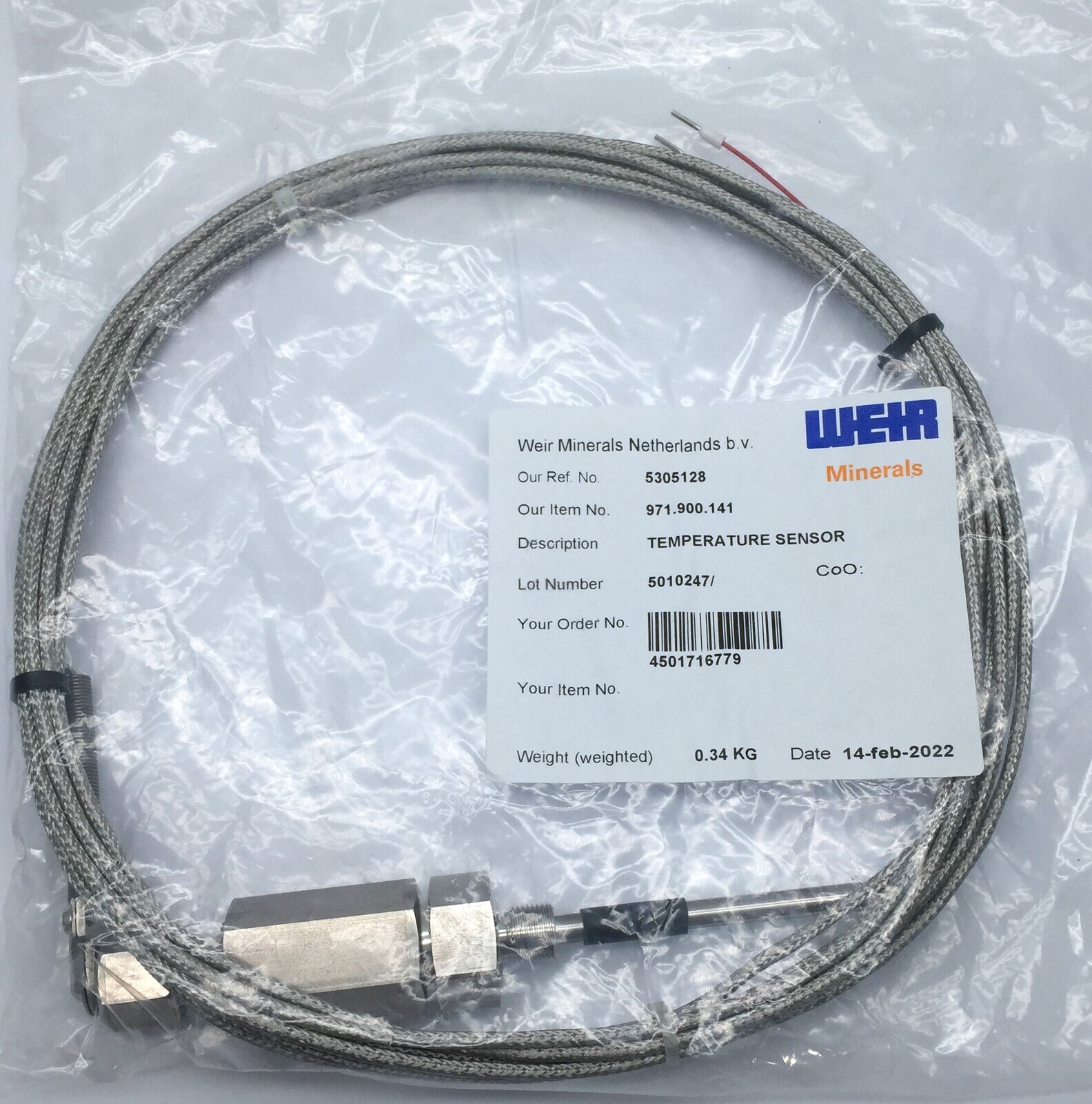 Weir Minerals 971.900.141 Temperature Sensor
