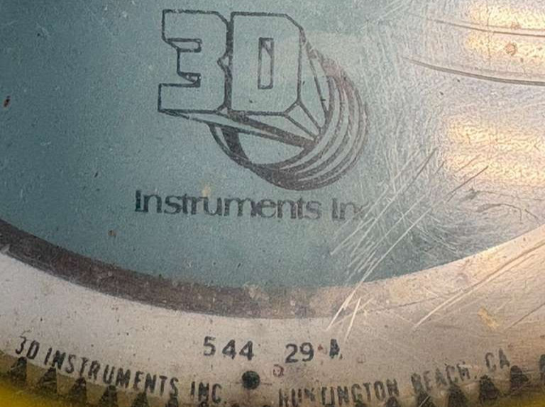 3D Instruments 0-1000 PSI Test Pressure Gauge Part 544 29A