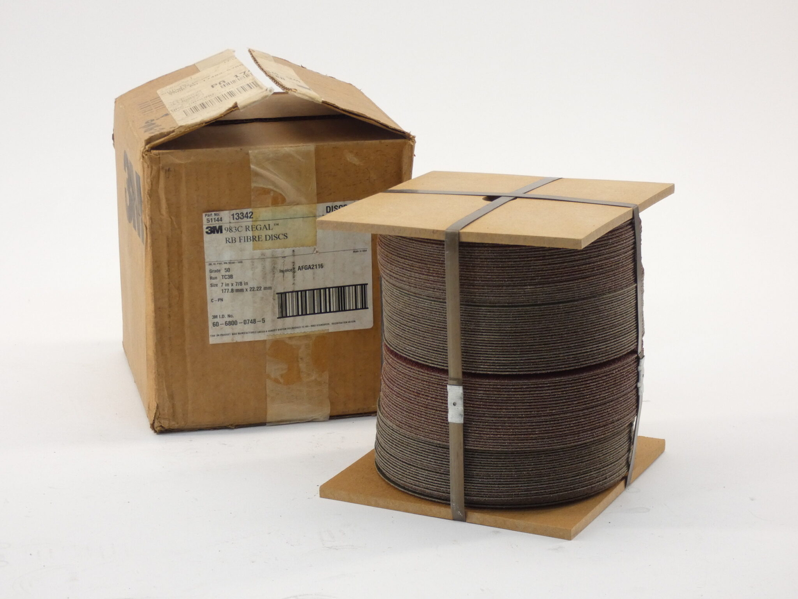*Lot of 100* 3M 51144 983C Regal RB Abrasive Sanding Fibre Discs 7 x 7/8″ – N…