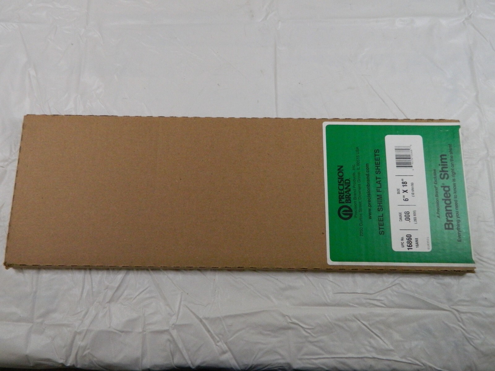 Shim Stock: 0.008” Thick, 18” Long, 10pk 1008/1010 Low Carbon Steel 16860