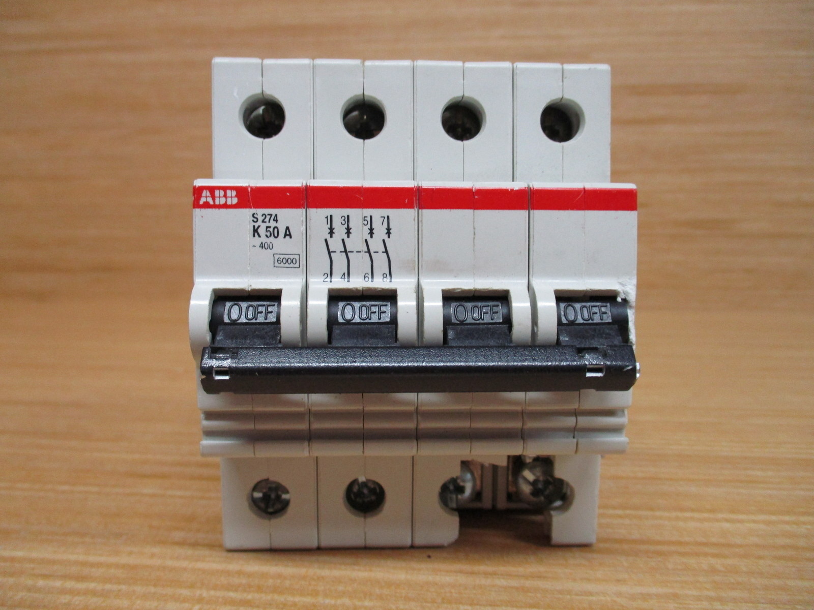 ABB S274 K 50 A 50A Circuit Breaker S274K50A Chipped