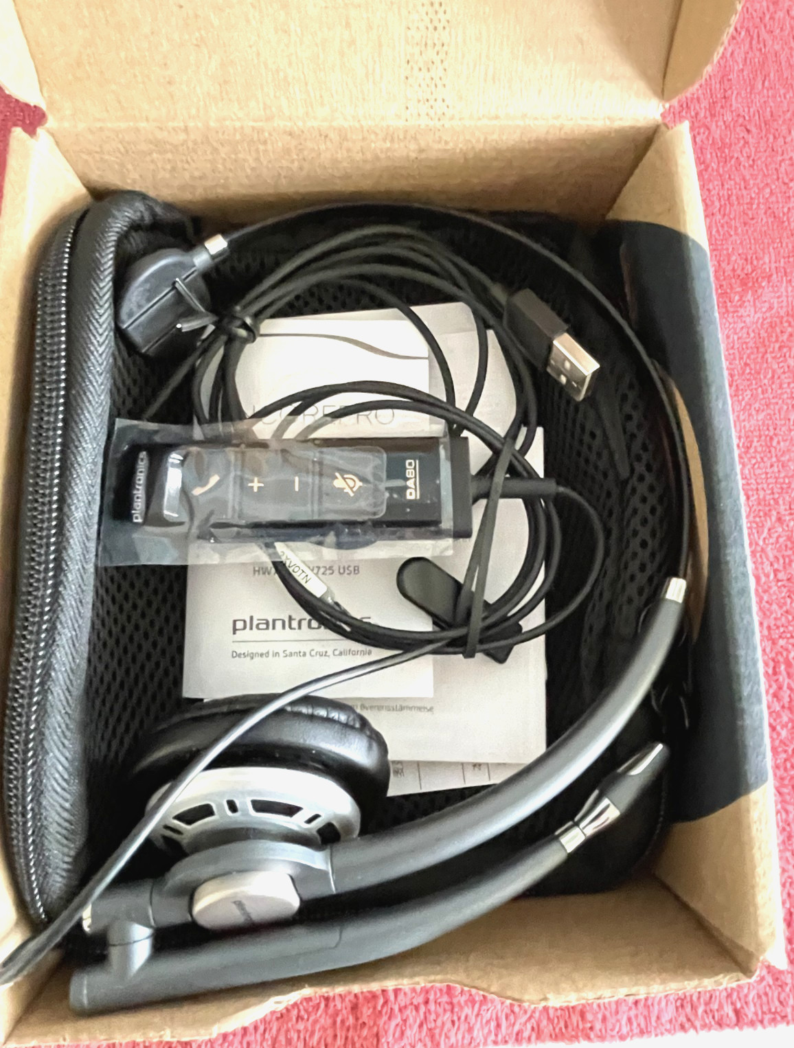 POLY PLANTRONICS ENCOREPRO 715 USB-A MONOAURAL HEADSET HW715 w/ Case – In Box –