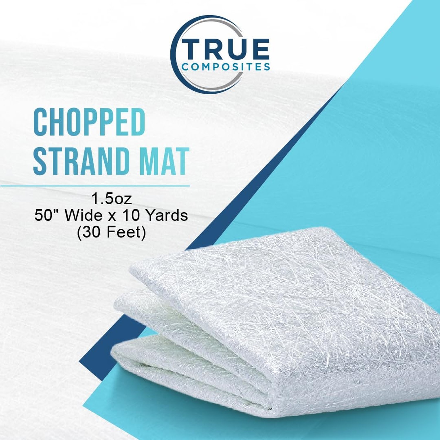 Fiberglass Chopped Strand Mat-(1.5oz-50″ Wide-30 Feet Long, 10 Yards) Waterpr…