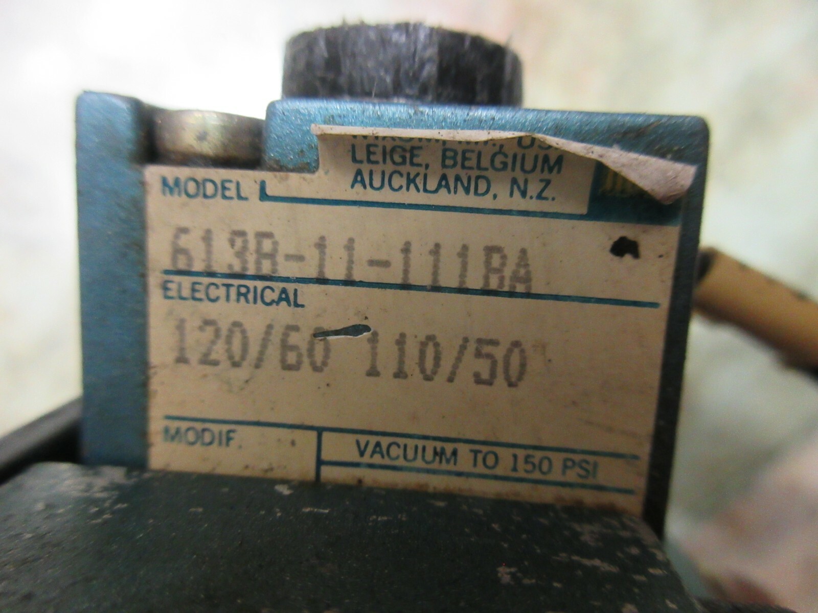 SMC VALVE MODEL 613B-11-111BA 120/60 110/50 OKUMA MC-50VA CNC
