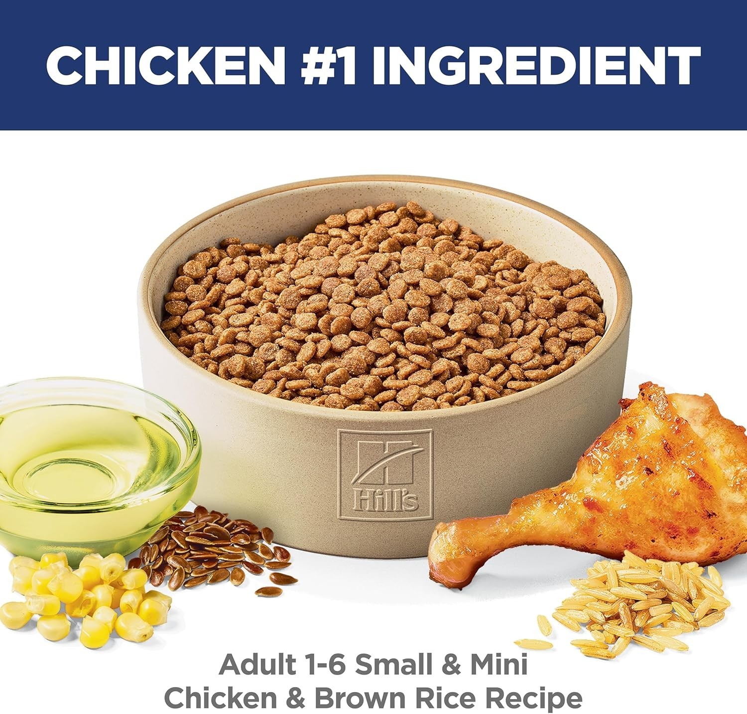 Hill’s Science Diet Adult 1-6 Small &Mini Dry Dog Food,Chicken&Brown Rice,15.5lb