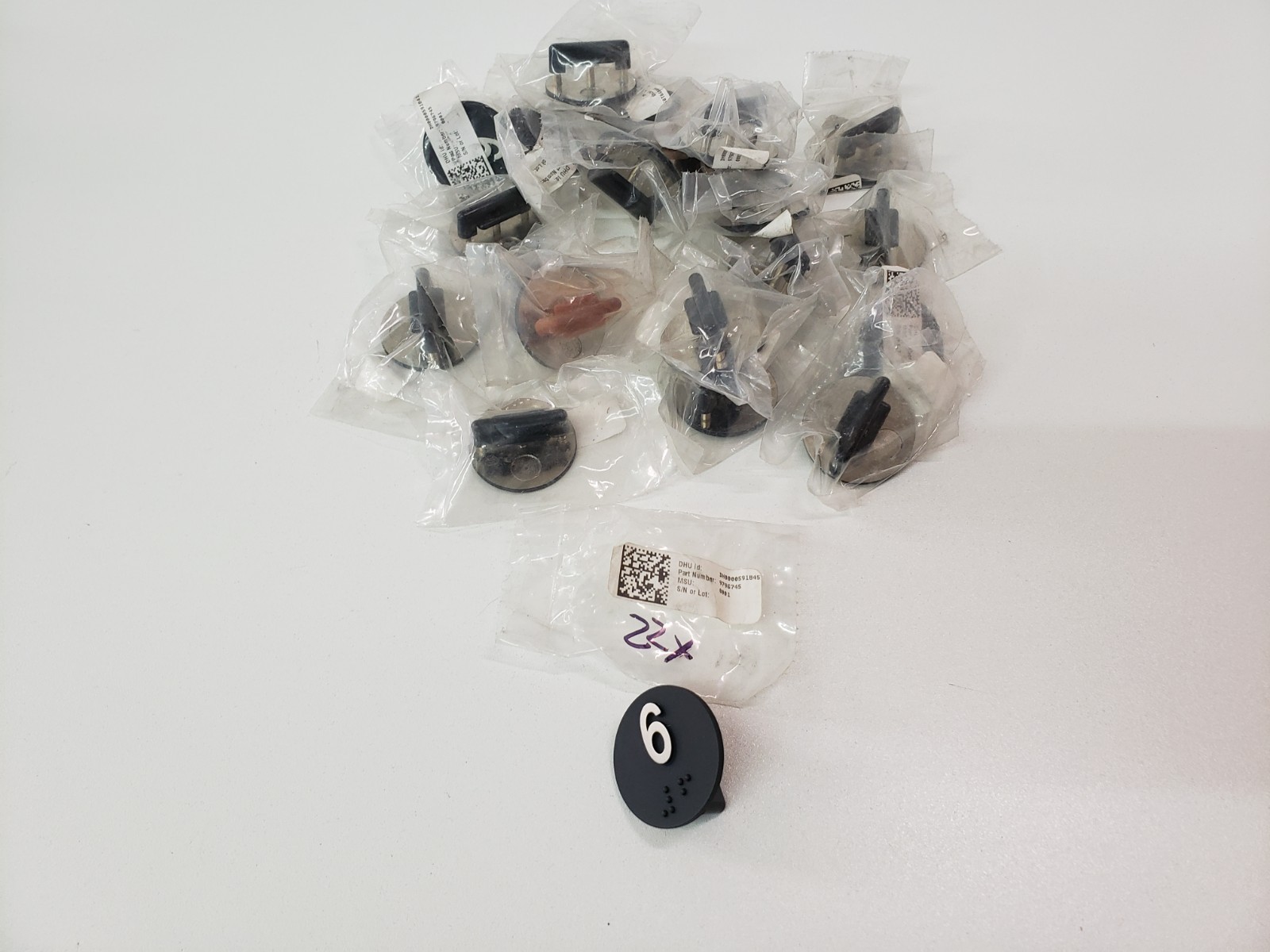 LOT of 22 – UNUSED – TKE ThyssenKrupp 9796745 Elevator Floor 6 Button