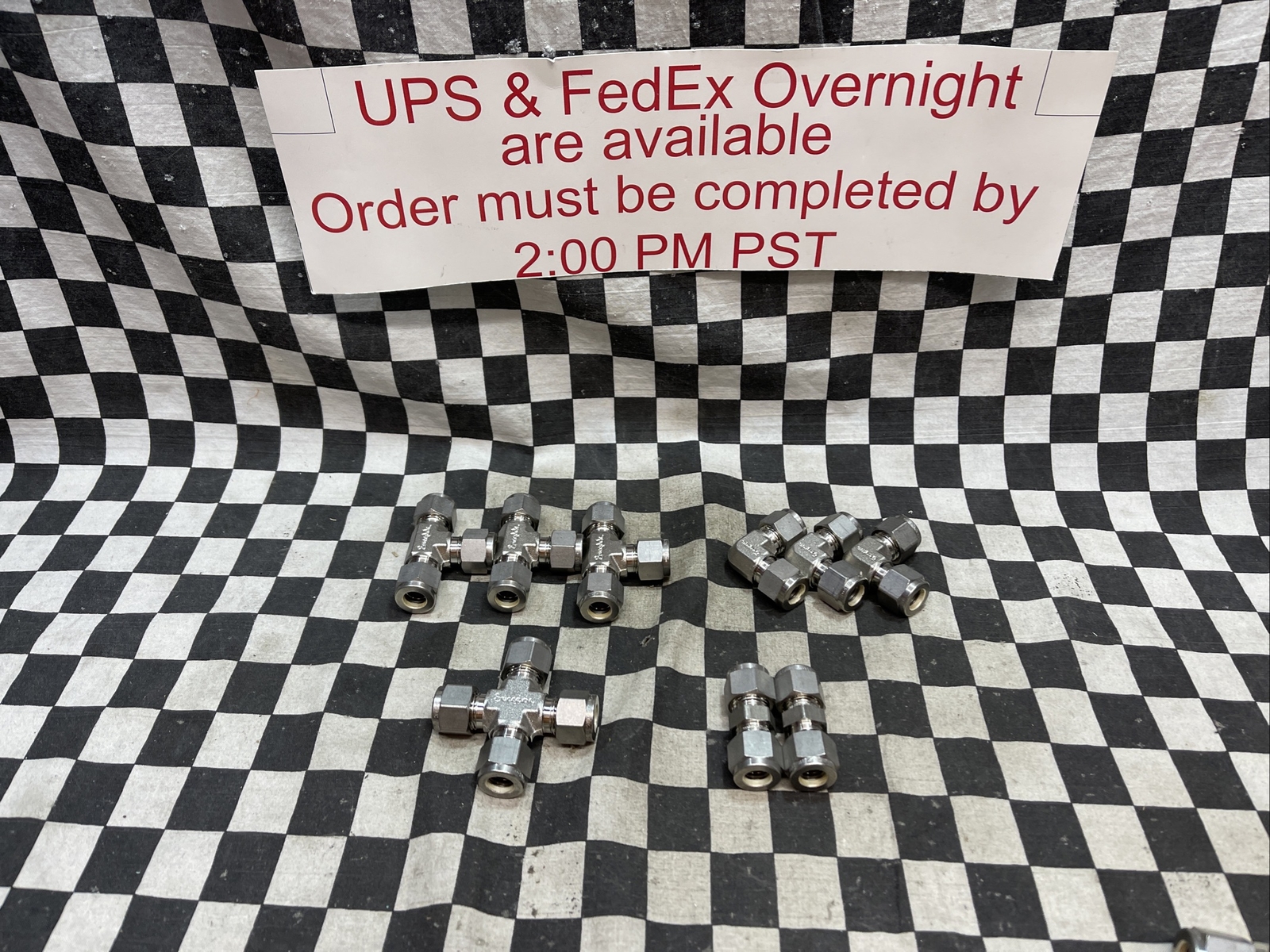 SWAGELOK CROSS TEE ELBOW SS-600-3, SS-600-4, SS-600-6, SS-600-9, LOT OF 9#1622T5