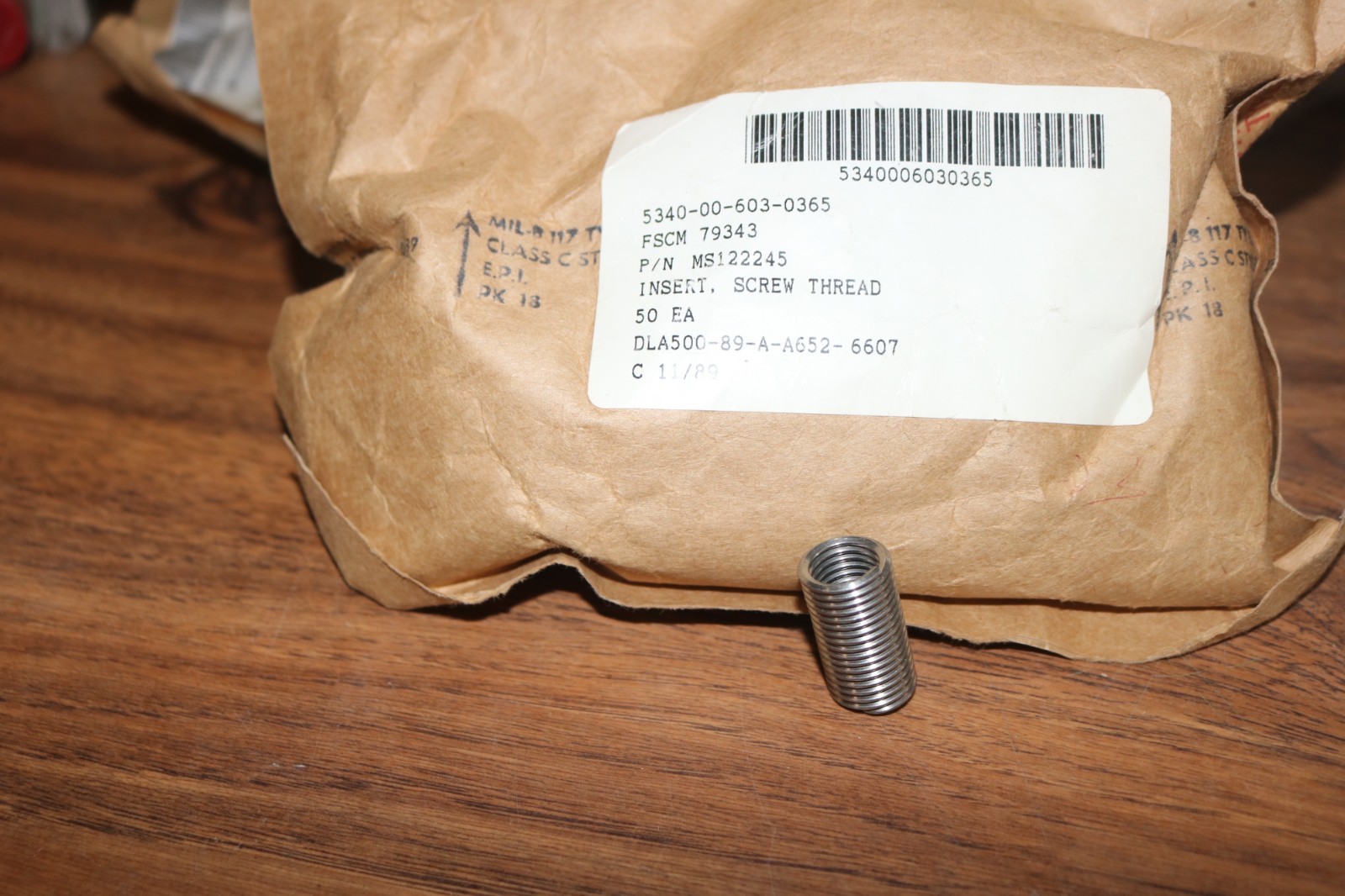 lot of (50) USGI helicoil insert PN MS122245 5340-00-603-0365