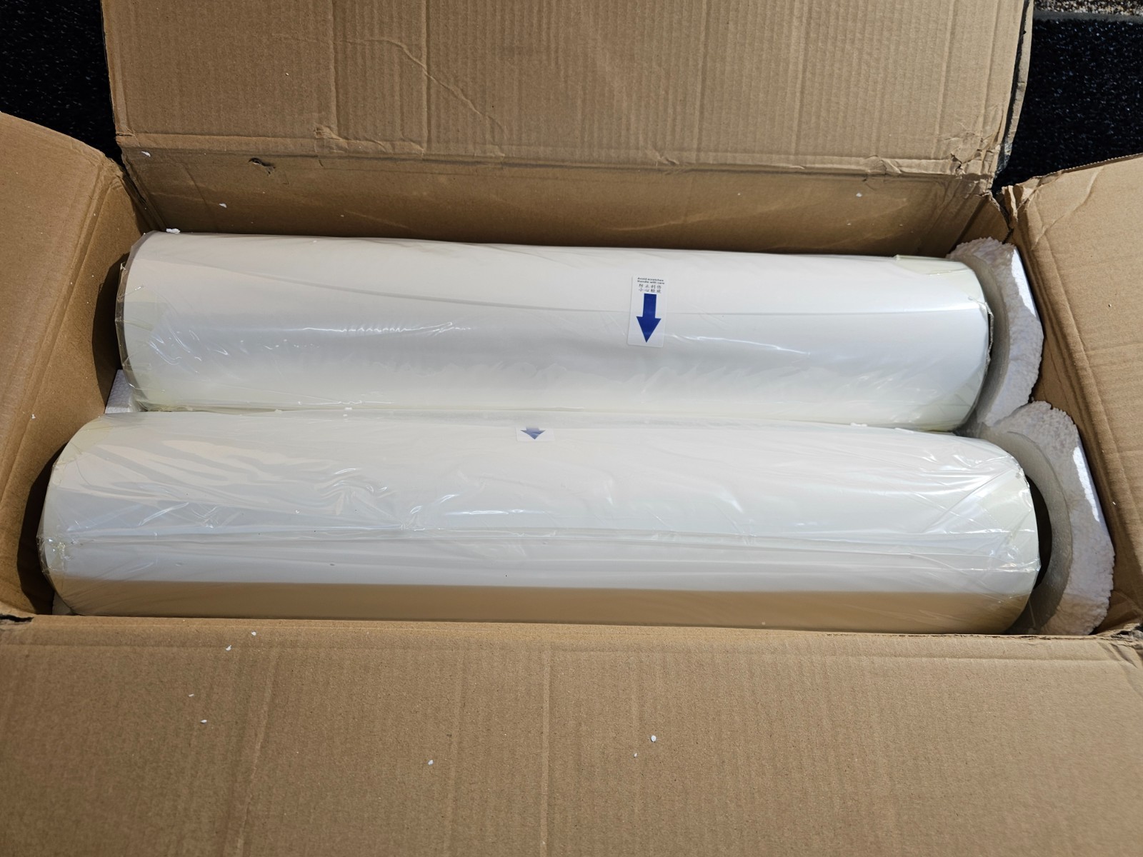 (QTY 2) Inkesh Double Matte Hot Peel DTF Film 24”X 328′ (60 cm x 100m)