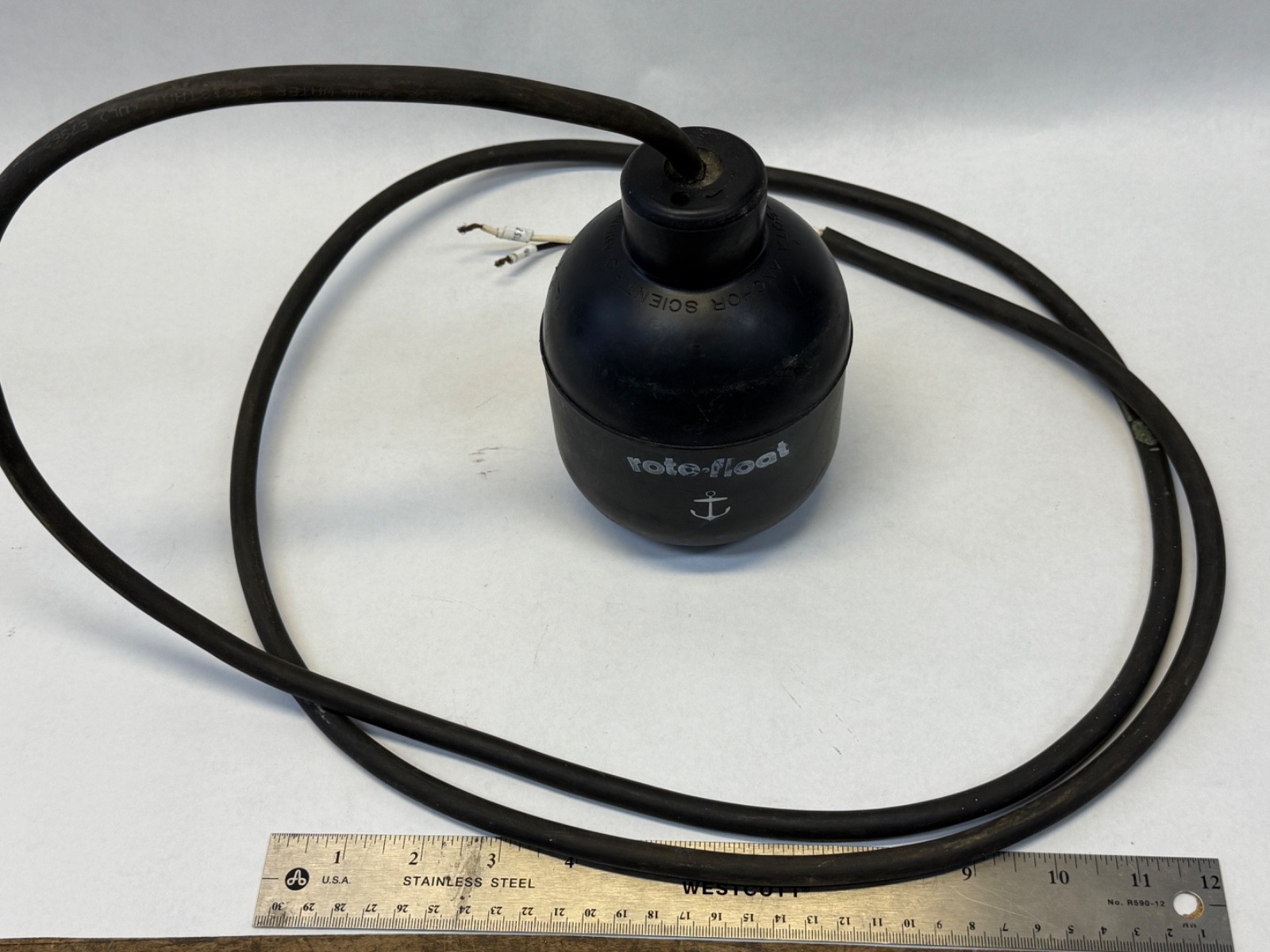 Used Roto-Float Switch Type S with Cable 250V 125VA 12VAC No SPST FREE SHIPPING