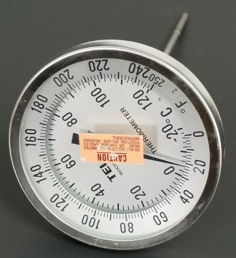 NEW TEL-TRU 7236040 THERMOMETER 0-250 DEG. F / -20-120 DEG. C