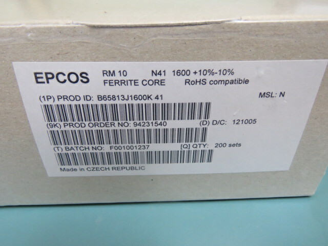 EPCOS B65813J1600K41 Qty of 12 per Lot Uncoated N41 Ferrite Core RM Type 28.50m